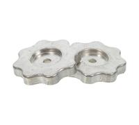 Beaupretty 2 Piezas Manija de Mano Redonda para Manómetros de Aire Acondicionado, Aluminio Plateado Agarre Mejorado y Ajuste Seguro para Operaciones de Reparación de Fontanería