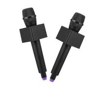 Beaupretty 2 Piezas Micrófono de Juguete para Plástico Resistente con Etiquetas Cuadradas Accesorio de Disfraz para Cantar y Familiares