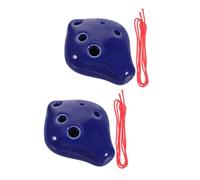 Beaupretty 2 piezas Ocarina Cerámica Huecos con Cuerda y Partitura de Instrumento Musical para y Sesiones de Grupo Color Azul Degradado