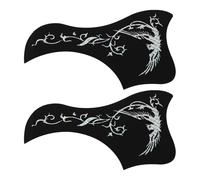 Beaupretty 2 Piezas Pegatina Para Golpeador De Guitarra Diseño De Ave y Fénix Protector De Placa Antirrayas Autoadhesivo Decorativo Para Guitarra Clásica