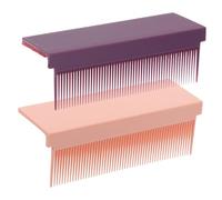 Beaupretty 2 Piezas Peina para Accesorio Desmontable para Plancha de Cabello Peina Rectificadora para Cabello Rizado Colores Alternativos y Rosa