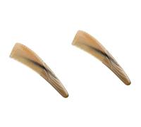Beaupretty 2 Piezas Peine Cuerno Engrosado Curvado Hacia Abajo Peine Masaje Floral (Cuerno 16 Cm) s Peluqueria Mujer Artesanía Anti Estático Hombre