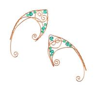 Beaupretty 2 Piezas Pendientes Ear Elfos Sin Perforación Clips Oreja Retro de Acero Inoxidable Ligero para Cosplay Fiesta Halloween Mujer