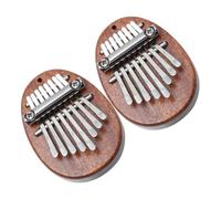 Beaupretty 2 piezas Piano de Pulgar Kalimba Teclas Mini Portátil de Madera Maciza y Acero Inoxidable para Principiantes Regalo Musical