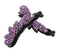 Beaupretty 2 Piezas Pinzas Para El Cabello Brillo Del Cabello Pedrería Pasadores De Pelo Para Mujer Clips De Plátano Encantos Horquilla Para El Cabello Quebrar Accesorios Chicas Humano Resina