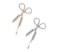 Beaupretty 2 piezas Pinzas para Pelo con Forma de Tijeras Adornos con Dorado y Plateado Accesorios para Bodas y Fiestas Resistentes y Elegantes para Mujer