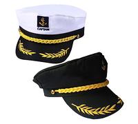 Beaupretty 2 Piezas sombrero primero sombreros fiesta gorra de capitanes sombrero de de vela sombrero de de yate gorra de vela algodón poliéster