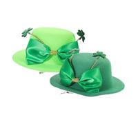 Beaupretty 2 piezas Sombreros Miniatura de San Clips Decorativos de Pelo Accesorios para Mujeres Gorros Leprechaun Perfectos para Celebraciones y Fiestas