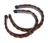 Beaupretty 2 Piezas Trenzada para Niñas Pelucas Sintéticas Tocados Diadema Trenzada Banda Cabello Diadema Trenzas Anchas para Fiesta