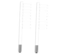 Beaupretty 2 Piezas Tubo de Vidrio para Varita Facial Accesorio Repuesto de Alta Compatible con de Electrodo Color Transparente