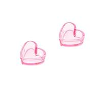 Beaupretty 2 Piezas vaso de cristal taza para pinceles de uñas conformado taza de cepillo de uñas decorativa taza de uñas clavo tazas de uñas Dappen plato para uñas acrílicas Vidrio rosa
