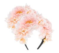 Beaupretty 2 Uds Diadema Floral Tocado Floral Diadema Accesorios para El Cabello para Festivales de Boda Accesorios de Fotografía Rosa