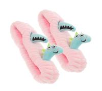 Beaupretty 2 Unidades Bandas de Pelo Elásticas con Cabeza de Dinosaurio de Peluche Suaves y Flexibles para Mujeres Accesorios Temáticos de Animales para Limpieza Facial Maquillaje Spa y