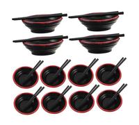 Beaupretty 20 Juegos Mini Bowls para Casa de Muñecas Japonés de Vajilla Miniatura con Palillos Platos Portátiles para Decoración DIY Cocina Japonesa