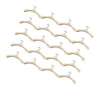 Beaupretty 20 Perchas de Madera Natural para Ropa de Muñecas Bjd Mini Perchas de 12 CM para Armario de Casas de Muñecas Organizador Práctico para Guardar Vestidos y Accesorios Pequeños