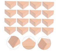 Beaupretty 20 Piezas Bloques Construcción Madera Geométricos Educativos Triángulo Grande Juguetes Enseñanza Infantil Habilidades Creativas