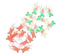 Beaupretty 20 Piezas De Adornos Realistas De Peces Dorados Figuras De Peces De Simulación Mini Figuras De Resina Estatuas En Miniatura Mini Acuario Dorados Micro