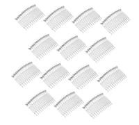 Beaupretty 20 Piezas Inserto de peine de plástico transparente 20 piezas peineta de novia peine de plástico para el cabello peines tiara accesorios para el cabello de niña peineta de boda