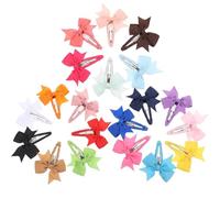 Beaupretty 20 Piezas Lindo Lazo Cabello, Pinzas Pelo Lazo, Poliéster E Hierro, Reutilizable y Firme, para Niñas y Adultas, Uso Diario y Actuaciones Color Aleatorio
