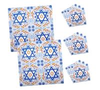 Beaupretty 20 Servilletas Felices De Hanukkah, Servilletas De Cóctel De Hanukkah, De Papel Desechables Con Diseño De Menorah Para Vajilla Festiva De Celebración De Fiestas De