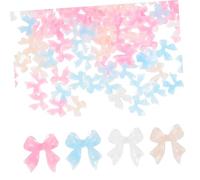 Beaupretty 200 piezas Dijes de Uñas Resina con Lazo para Manicura Decoraciones Pequeñas para Arte de Uñas DIY Accesorios Duraderos para Mujeres y Fiestas