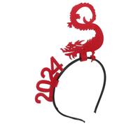 Beaupretty 2024 venda diadema de año nuevo lunar aros para el cabello del zodiaco tiara tocado de año nuevo cintas para el pelo de año nuevo Año de nacimiento sombrerería niño