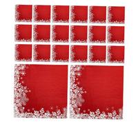 Beaupretty 20hojas Servilletas Navideñas Diseño de Copos de Navideños y Decoración Delicada para Fiestas Navideñas Servilletas de Papel para Mesa