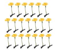 Beaupretty 20piezas Horquilla De Girasol Pinzas Cabello De Girasoles Pinzas Decorativas Cabello De Flores Para Fiesta De Verano Amarillas
