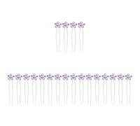 Beaupretty 20piezas Horquillas u Diseño Floral y Brillantes Para Novias Accesorios De Pelo Para Bodas y Peinados Elegantes