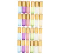 Beaupretty 24 Piezas Rodillos De Aceite Esencial Botellas De Rodillos Para Aceites 5ml Botellas De Rodillos Para Aceites Esenciales Botella Cosmética Botella De Aceite Esencial Viajar