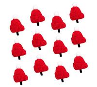 Beaupretty 24piezas Clips De Pelo De Navidad Diseño De Gorra y Decoraciones De Taza De De Leche Para Adornos De Mesa