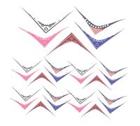 Beaupretty 25 Piezas Bufandas Mini Triángulo Decorativas para Muñecas y Juguetes Accesorios DIY Blanco Azul Rosa y Diseño para Decoración de Fiestas y Botellas de Vino