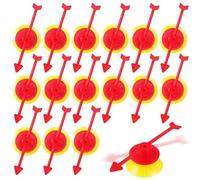 Beaupretty 25 Piezas Flechas Plásticas con Ventosa para Tablero Giratorio Punteros de Colores Rojo y Amarillo Accesorios DIY para Educativos y Psicomotricidad Fina