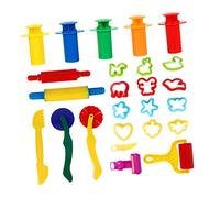 Beaupretty 25 piezas Kit de Herramientas de Plastilina para Accesorios con Moldes y Extrusora para Manualidades Clase y Actividades DIY Material Seguro y Práctico