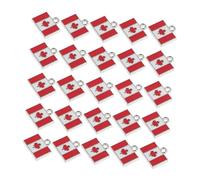 Beaupretty 25piezas Colgante de Bandera Canadiense Llavero de Dije de Joyería para Hacer Pulseras Decoraciones Recuerdos del Día Nacional