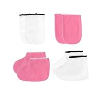 Beaupretty 2juegos Mascarilla para Pies de Manicura Funda Práctica para Calentar Cera Herramienta de Spa para Manos y Pies de Calcetines de Spa