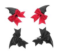 Beaupretty 2pares Pinzas Cabello Alas de Murciélago Accesorios Góticos Cabello Decoraciones Alas de Demonio para Disfraces de Halloween Cosplay Fiestas y Manualidades