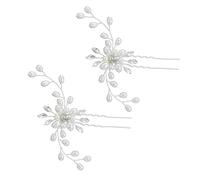 Beaupretty 2piezas Accesorio De Cabello Para Novia Horquilla De Tocado De Boda Decoración De Joyería