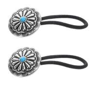 Beaupretty 2piezas Accesorios Para Cabello Vintage Estilo Occidental Con Flor De Sujetadores De Coleta Retro Para Mujeres La Elegancia Del Estilo Boho Para Ocasión