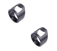 Beaupretty 2piezas Anillo De Inoxidable Para Hombres Diseño Anillo Abridor De Botellas