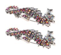 Beaupretty 2piezas Broche De Animal Marino Broche De Gemas Falsos Prendedor Para Vestido Accesorio De Boda