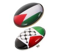 Beaupretty 2piezas Broche De Bandera De Palestina Pin De Solapa Bandera País Para Ropa y Mochila Prendedores De Solapa Para Viajes Internacionales