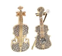 Beaupretty 2piezas Broche Tema Musical De Violín Accesorio De Joyería De Instrumento De Violín Para Mujer Broche De Instrumento Musical De Estilo Clásico Para Suéteres y Bufandas