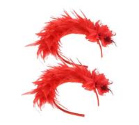 Beaupretty 2piezas Diademas Vintage Plumas Para Mujer Tocado De Plumas Para Carnaval Accesorios De Cabeza Para Fiesta y Cosplay