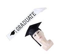 Beaupretty 2piezas Gorro De Graduación y Sash Decorativo Accesorios Para Fiesta De Graduación Etiqueta De Ceremonia y Celebración Para Graduados