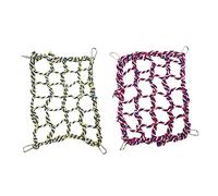 Beaupretty 2piezas Hamaca para Mascotas De Tejida Colorida De Escalada para Hámster y Squirrel para Jugar y Descansar Accesorio Divertido y Práctico para Aves y Roedores
