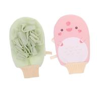 Beaupretty 2piezas Herramienta Para Fregar El Baño Esponjas Exfoliantes De Lufa De Doble Cara Para Hombres y Mujeres Suave Guante Exfoliante Cuerpo Para Exfoliación Corporal La Ducha