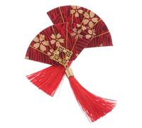Beaupretty 2piezas Horquilla de Abanico Festiva para Niña Pinzas Cabello de Feliz Año Chino Accesorio de Peinado Flores para Cosplay de Disfraz Japonés Estilo Hanfu