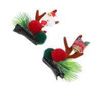 Beaupretty 2piezas Horquilla de Asta de Ciervo para Navidad Pinzas Creativas Pelo Decoración Pelo de Festivales Material para Fiestas