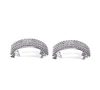 Beaupretty 2piezas Horquilla De Cristal Gemas De Imitación Para Mujer y Niña Pinza Cabello De Moda De Aleación